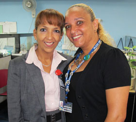Ms. Angela Rodriguez (r) and Ms. Maggie Ali (l) 