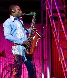 In the musical Fela!, the character of Fela Kuti arrives in Los Angeles and falls in love with music, politics, and of course, this amazing woman.