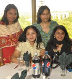 (Front l.) Jahanara Begum